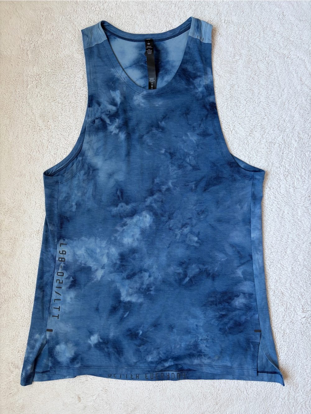 Lululemon Men's Blue Tie-Dye Tank Top Size Small